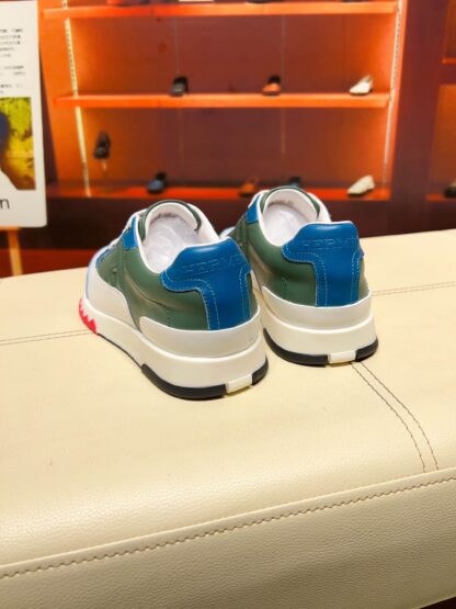 Hermes green blue French Paris catwalk simple casual shoes - Image 6