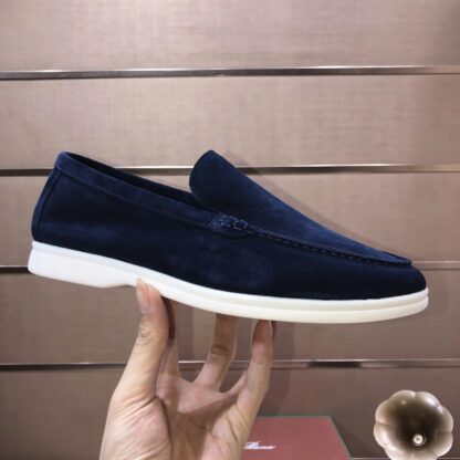 Hermès couple's dark blue high-end classic loafers - Image 6