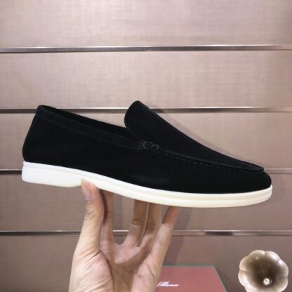 Hermès couple black high-end classic loafers - Image 6