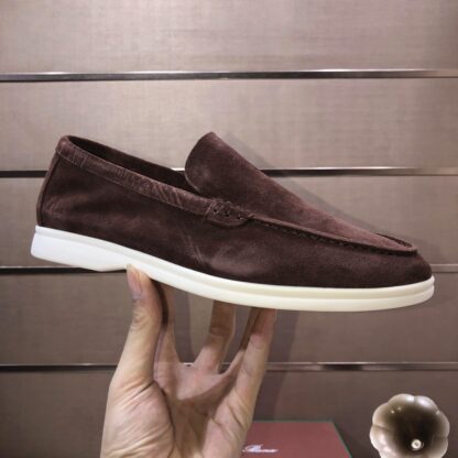 Hermès couple red brown high-end classic loafers - Image 6
