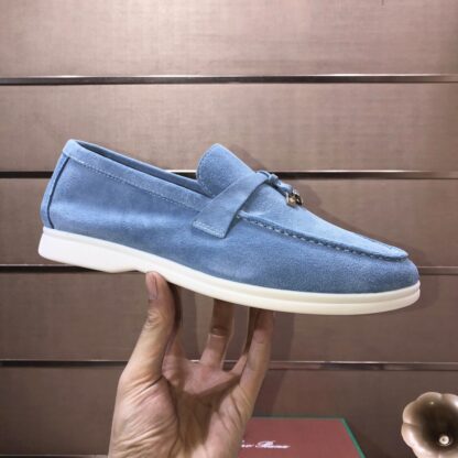 Hermès couple light blue high-end classic loafers - Image 6