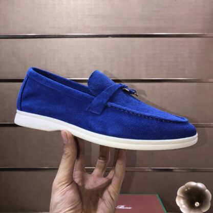 Hermès dark blue couple's high-end classic loafers - Image 6