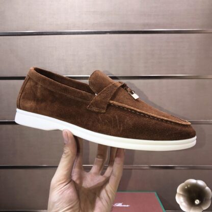 Hermès dark brown couple's high-end classic loafers - Image 6
