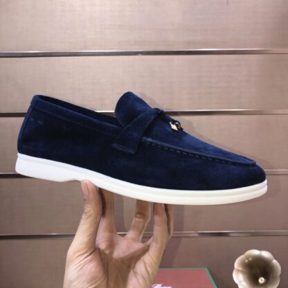 Hermès blue and black couple's high-end classic loafers - Image 6