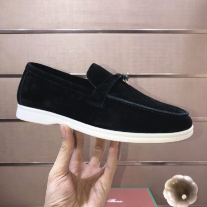 Hermès black couple's high-end classic loafers - Image 6