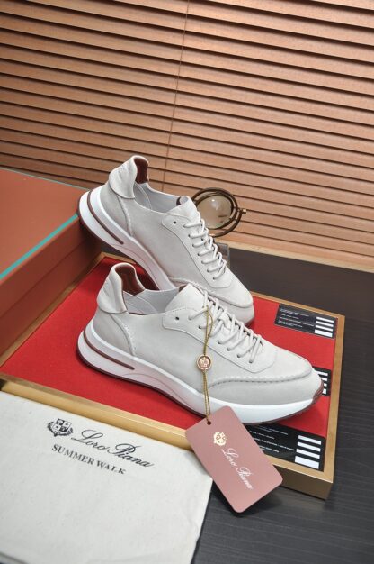 Hermès classic white and grey cashmere sneakers - Image 6