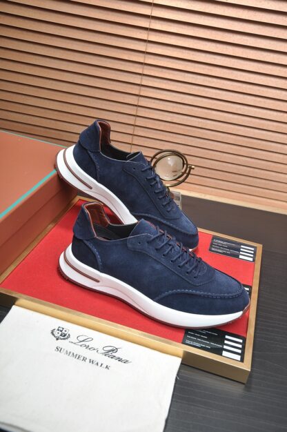 Hermès classic dark blue cashmere sneakers - Image 6