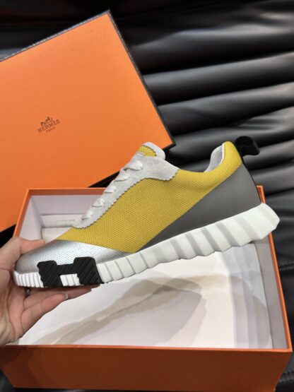 Hermès men's yellow-gray versatile casual sports shoes - Image 6