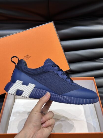 Hermès men's dark blue versatile casual sports shoes - Image 6
