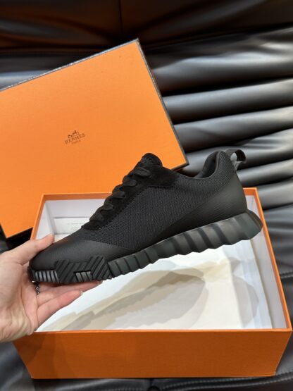 Hermès men's black versatile casual sneakers - Image 6