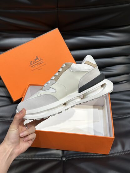 Hermes men's thick-soled gray apricot fashion casual sports shoes - Image 6