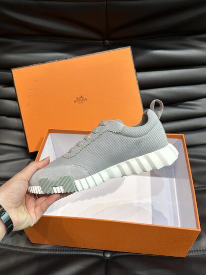 Hermes grey breathable all-match casual sneakers - Image 6