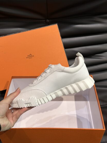 Hermes white fashion casual sneakers - Image 6