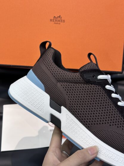 Hermes men's brown comfortable breathable simple casual sports shoes - Image 6
