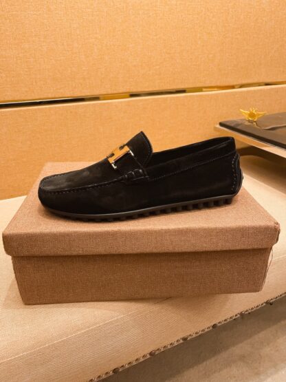 Hermes black comfortable breathable non-slip loafers - Image 6