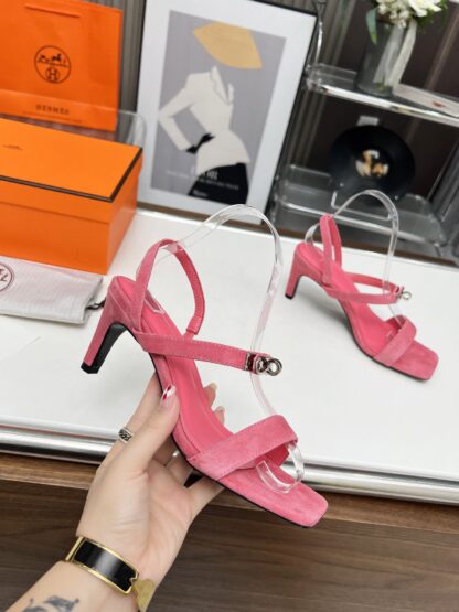 Hermès handmade pink stiletto sandals - Image 6