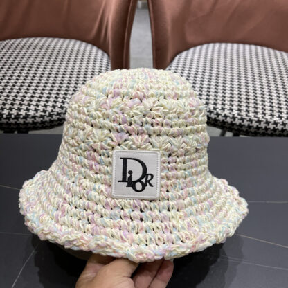 Dior colorful straw bucket hat - Image 7