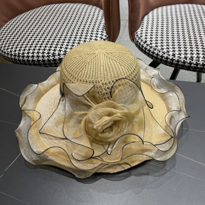 Dior high-end elegant wide-brimmed sun hat - Image 6
