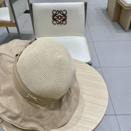 Dior bow visor straw hat - Image 7