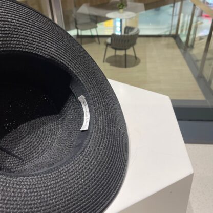 Dior classic fashion pearl straw bucket hat - Image 7