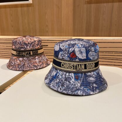 Dior classic casual versatile floral bucket hat - Image 7