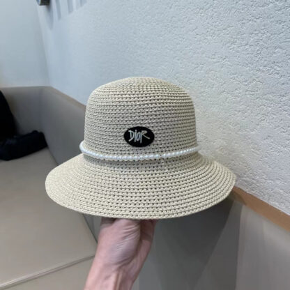 Dior hollow dome straw hat - Image 7