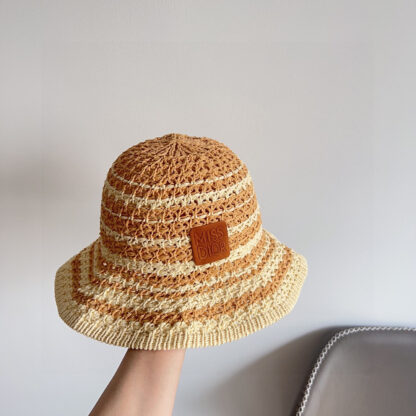 Dior colorblock woven simple bucket hat - Image 7