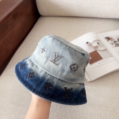 Louis Vuitton stylish high-end denim bucket hat - Image 6