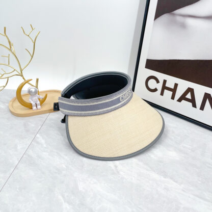 Dior Fashion Holiday Sunhat Open Top Hat - Image 7