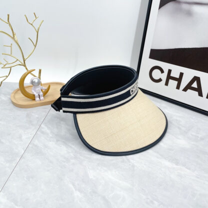 Dior Fashion Holiday Sunhat Open Top Hat - Image 7