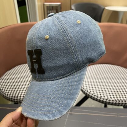 Hermès Fashion Denim Baseball Cap - Image 6