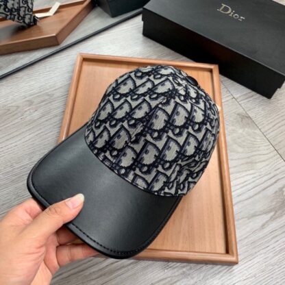 Dior Fashion Leather Brim Baseball Cap - Image 7