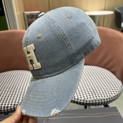 Hermes Fashion Denim Baseball Cap - Image 6
