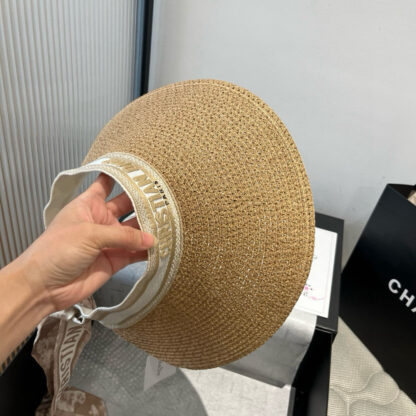 Dior scarf sun hat with large brim - Image 7
