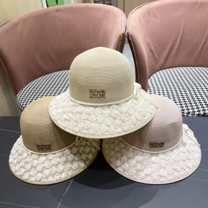 Dior small flower rose straw bucket hat - Image 7