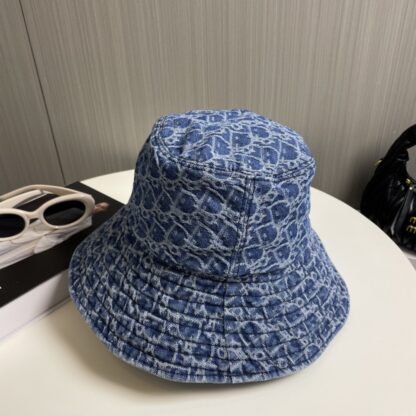 Dior new large brim denim bucket hat - Image 7