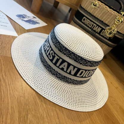 Dior new flat straw hat - Image 7