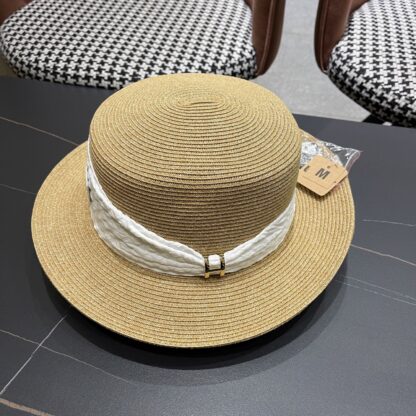 Hermès new flat straw hat - Image 6