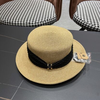 Hermès new flat straw hat - Image 6