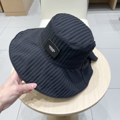 Hermes striped bow leisure versatile bucket hat - Image 5