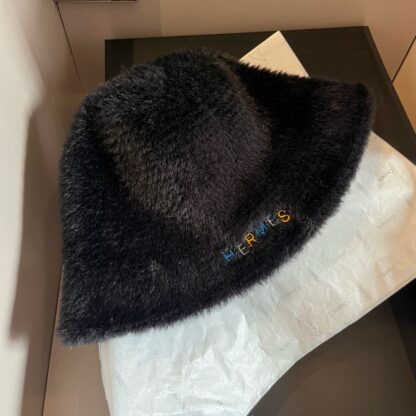 Hermes rabbit fur round bucket hat - Image 6