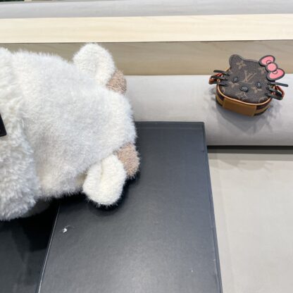 Hermes autumn and winter thick warm cute bear ears knitted hat - Image 6