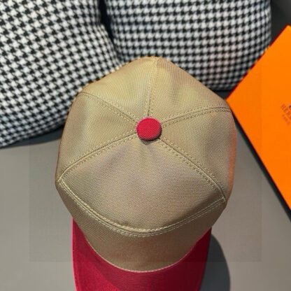 Hermès colorblock breathable canvas baseball cap - Image 5