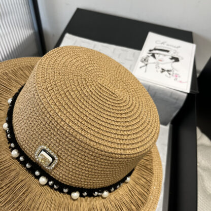 Chanel new flat straw hat - Image 6