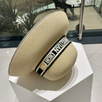 Dior casual large brim straw sun hat - Image 7