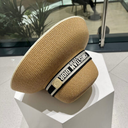 Dior casual large brim straw sun hat - Image 7