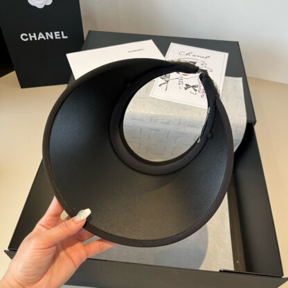 Chanel Pearl Headband Sun Hat - Image 6