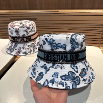Dior British classic casual versatile ribbon bucket hat - Image 7