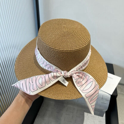 Dior silk ribbon flat hat - Image 7