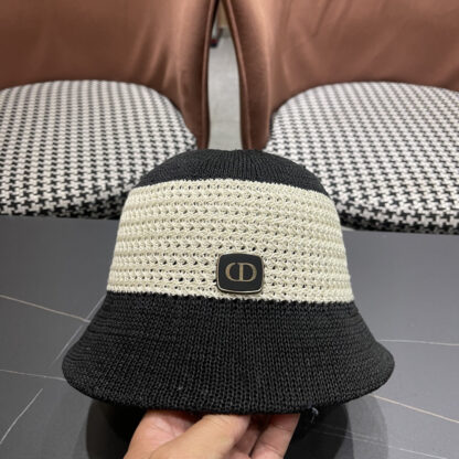 Dior hollow sun protection contrast color sun hat - Image 7